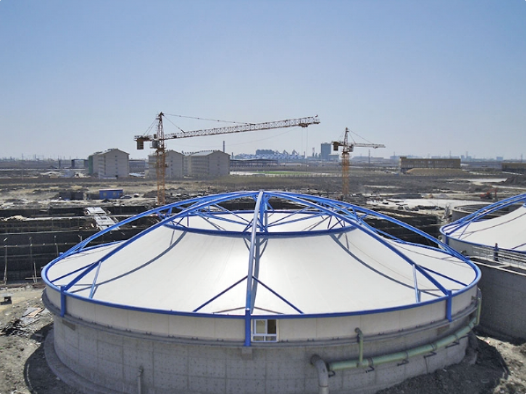 德州市污水池加盖膜结构遮阳篷 - 厂家